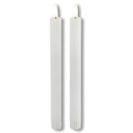 Countryfield LED Dinerkaars rustiek L 24cm 2 stuks - wit