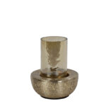 Countryfield Theelichthouder Arlette S geborsteld goud 16cm
