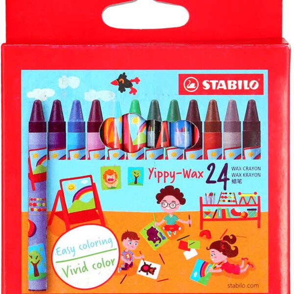 Stabilo Jumbo Yippy Wax etui 24 kleuren