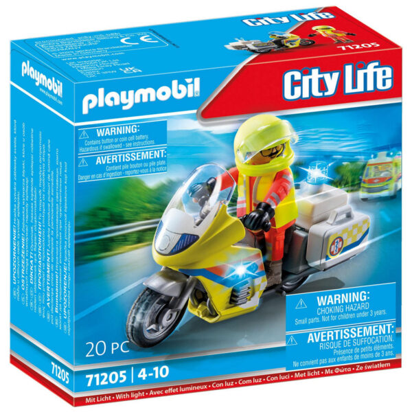 Playmobil City Life Noodmotorfiets met zwaailicht
