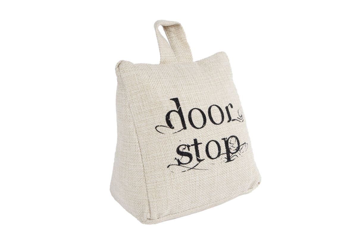 Deurstopper Door stop naturel stof 14x10x16cm