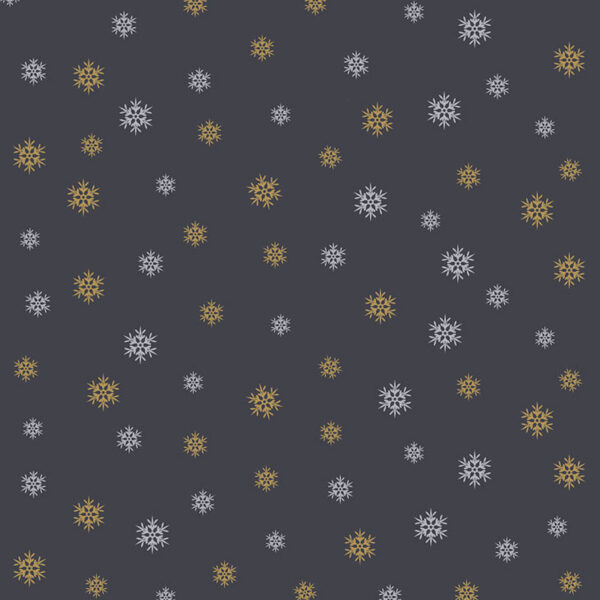Duni Tafellaken Snow Glitter Black 138x220cm
