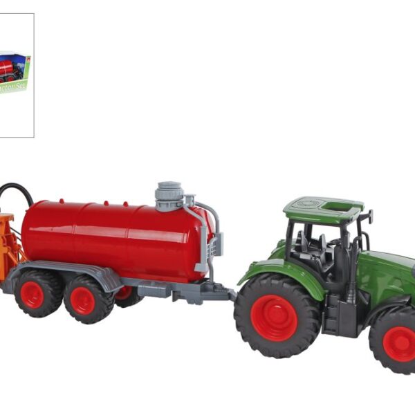 Kids Globe tractor met giertank freewheel 49cm