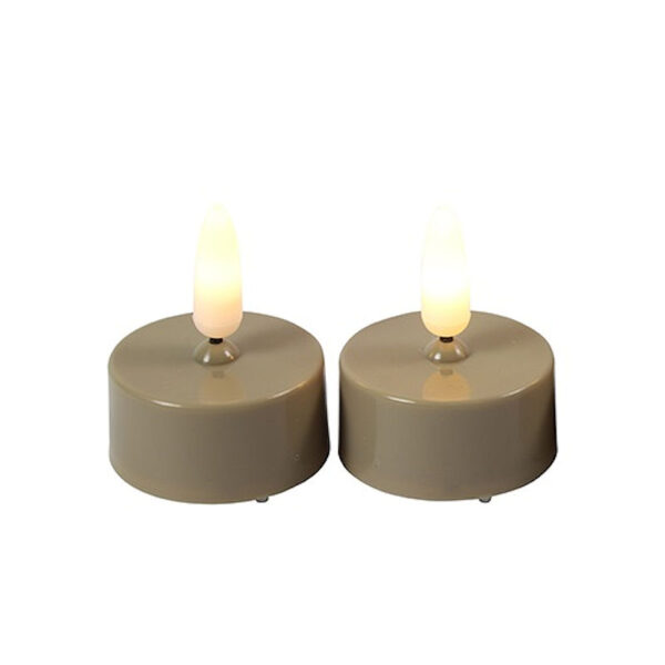 Countryfield LED theelicht Elegance 4cm beige 2 stuks