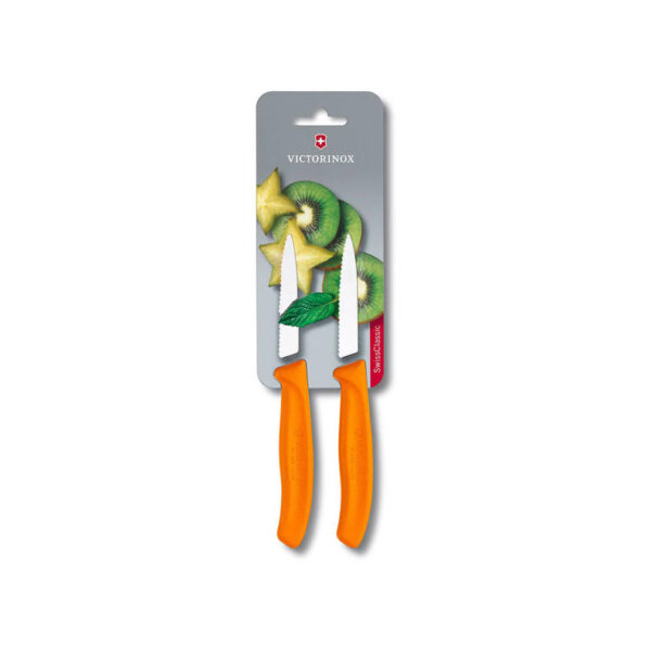 Victorinox Classic groente/schilmes kartel 8cm 2st - oranje