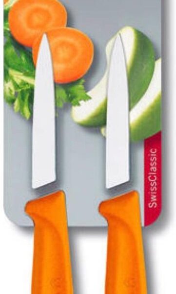 Victorinox Classic groente/schilmes kartel 8cm 2st - oranje