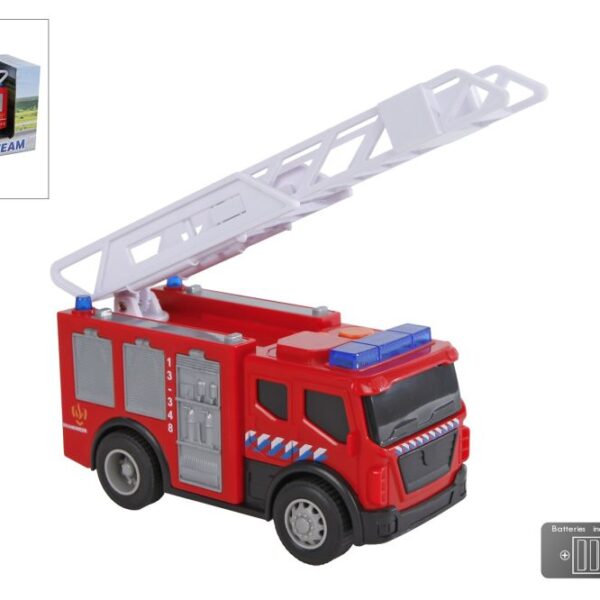 2-Play brandweer tankauto NL free wheel licht geluid 14cm