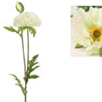 Countryfield Kunstbloem Papaver Vere wit 64cm