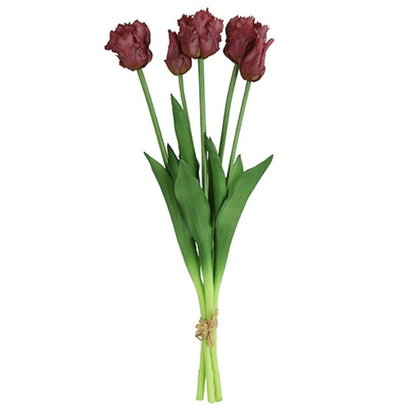 Countryfield Kunstbloem Tulipa (parkiet) boeket paars 40cm