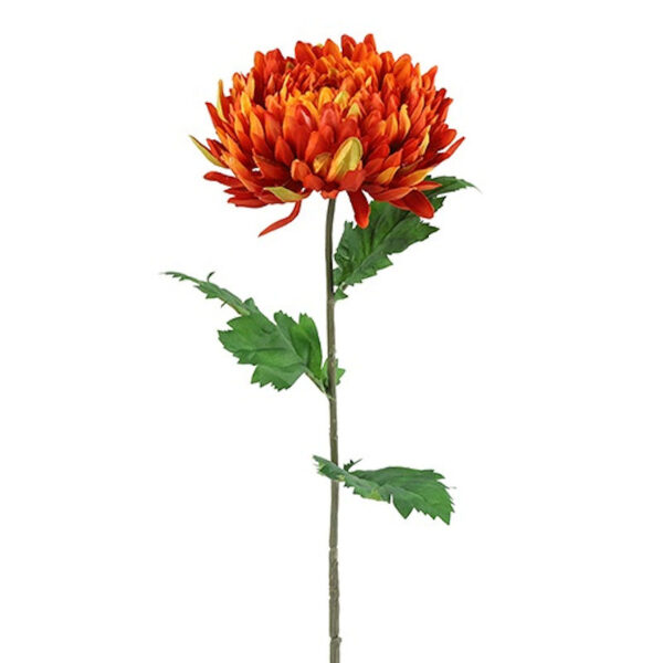 Countryfield Kunstbloem Chrysanthemum oranje 75cm