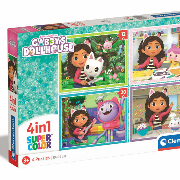 Clementoni Puzzel 4 in 1 Gabby´s Dollhouse