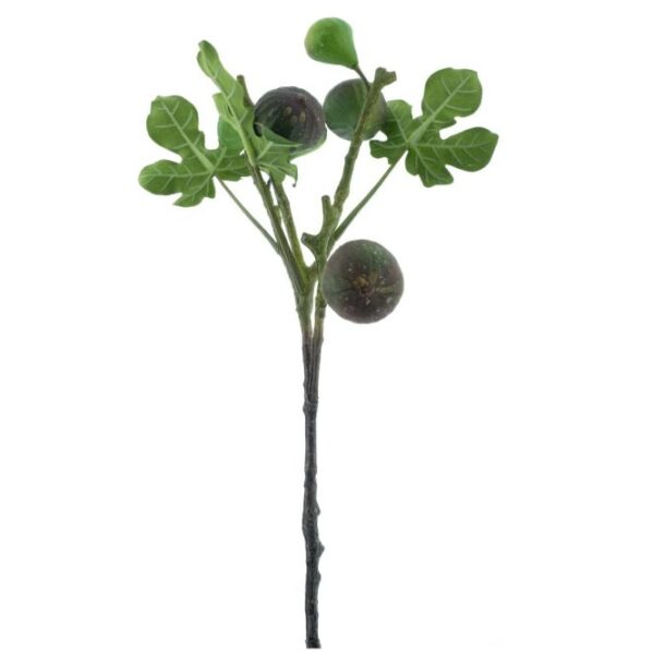 Kunstbloem tak Ficus Carica groen zijde 59cm