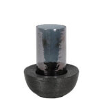 Countryfield Theelichthouder Arlette M geborsteld zwart 22cm