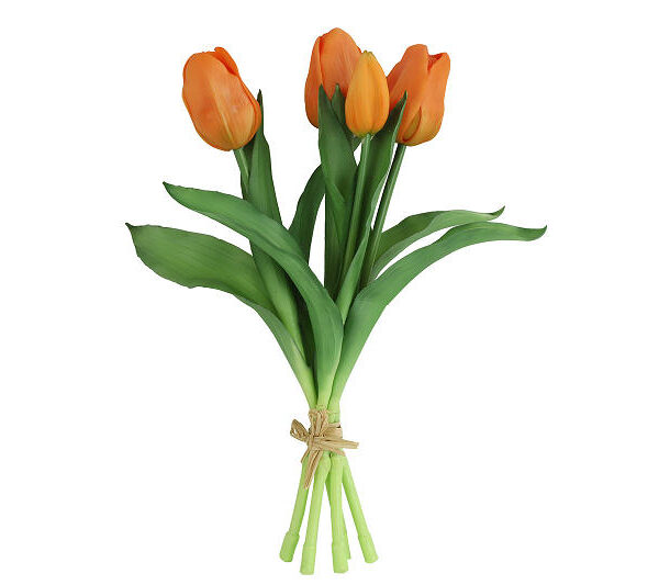 Countryfield Kunstbloem Tulipa boeket oranje 28cm