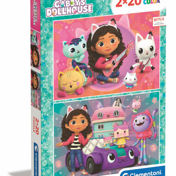 Clementoni Puzzel 2x20 stukjes Gabby´s Dollhouse