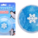 Glimmende ijs putty met sneeuwflok in opbergdoos