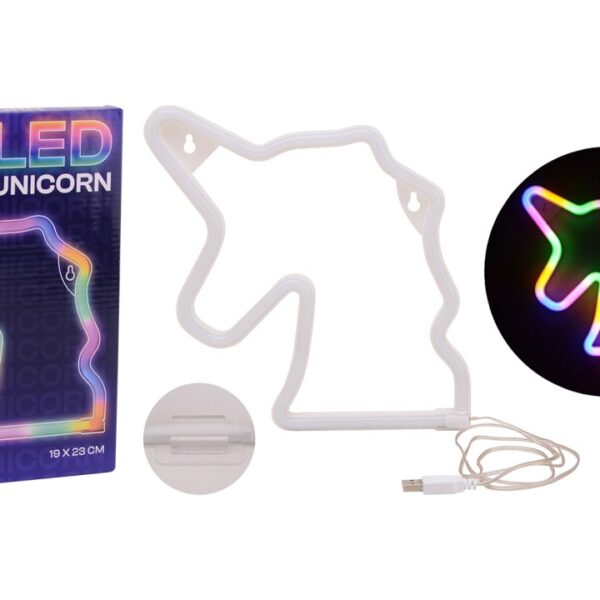 Eenhoorn regenboog nachtlamp met USB kabel en standaard