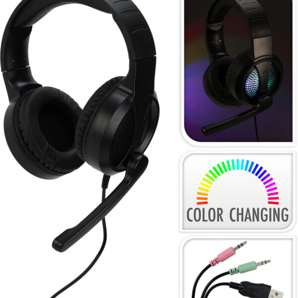 Computer game headset met licht