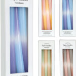 Dinerkaars pastel gradient kleuren 25 set 4 stuks asorti