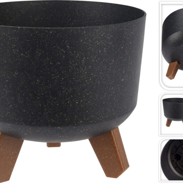 Bloempot Eco op pootjes 200x175mm - zwart