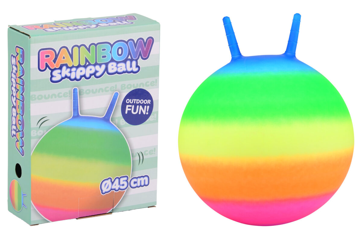 Outdoor Fun skippybal 45cm regenboog