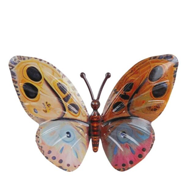 Muurdecoratie Vlinder Monarch S metaal 24x1x16,5cm