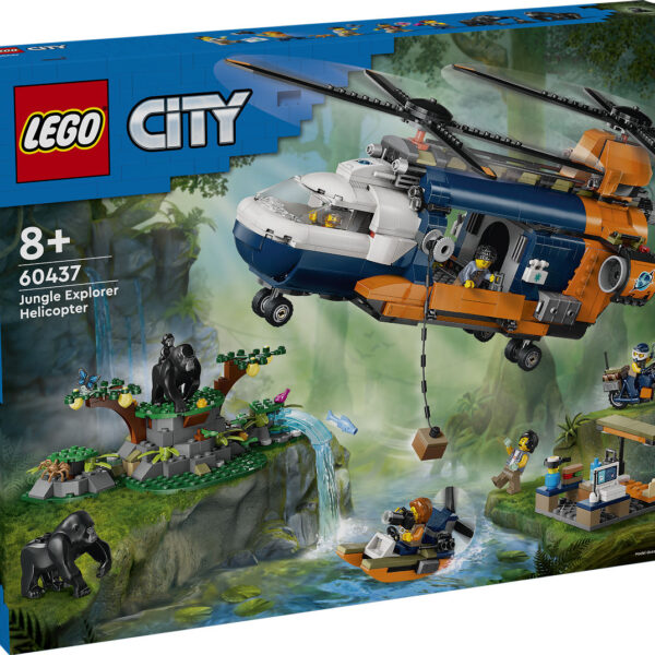 LEGO City Exploration helikopter bij de basis