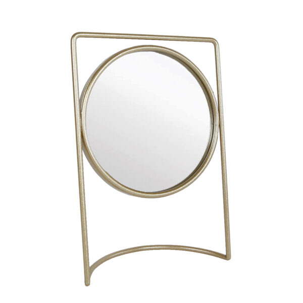 Spiegel Luna goud glas/metaal 12x4,5x17cm