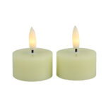 Countryfield LED Theelicht rustiek 4cm 2 stuks - creme