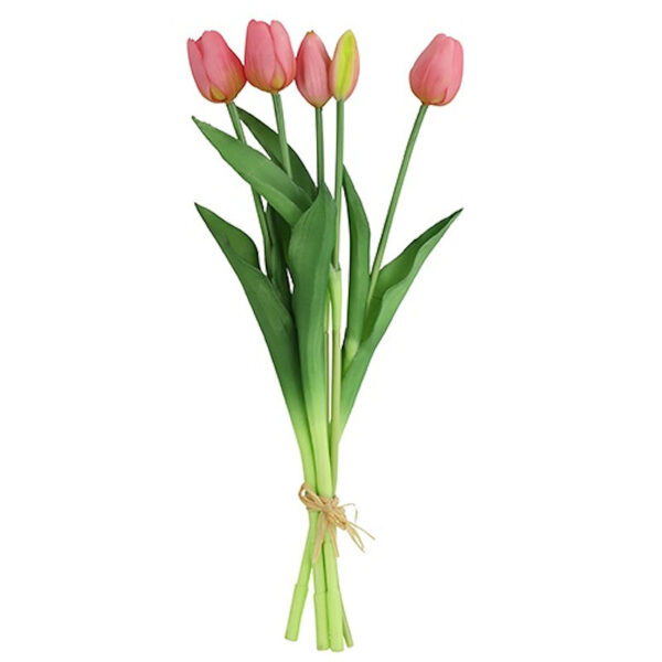 Countryfield Kunstbloem Tulipa boeket roze 41cm