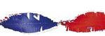 Crepeguirlande 6 meter rood/wit/blauw