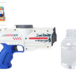 Sun Fun waterpistool elektrisch met fles 18cm wit/blauw