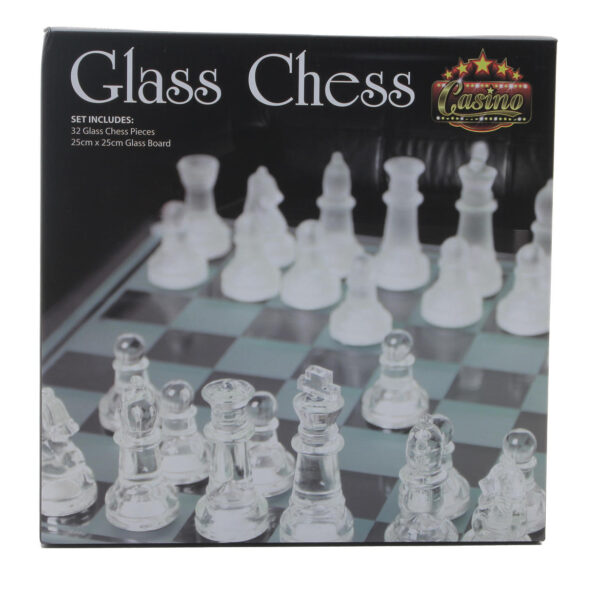 Schaakspel glas 25x25cm