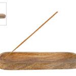 Geurkaars Wood Sage Seasalt tray hout 24x7x2cm