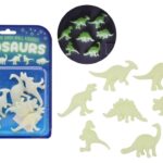 Glow in the dark 3D muur dino's 7 stuks op kaart