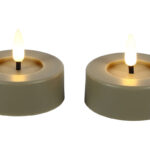 Countryfield LED Theelicht Maxi rustiek 2 stuks - beige