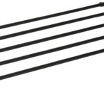 Onderzetter staal rechthoek 35cm - zwart