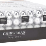 Kerstbal Onbreekbaar 3.00cm 24 stuks - Zilver