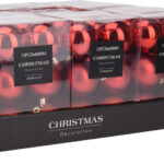 Kerstbal Onbreekbaar 6.00cm 12 stuks - Rood