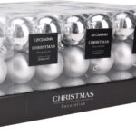 Kerstbal Onbreekbaar 6.00cm 12 stuks - Zilver