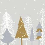 Duni servetten Winter Trees 33x33cm