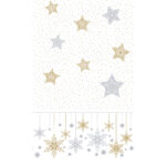 Duni tafellaken Snowstars White 138x220cm