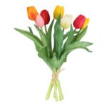 Countryfield Kunstbloem Tulipa boeket mix kleuren (7 stuks)