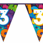 Vlaggenlijn Cijfers 10 meter - 3 jaar