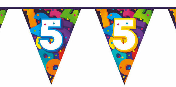 Vlaggenlijn Cijfers 10 meter - 5 jaar
