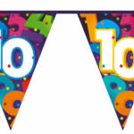 Vlaggenlijn Cijfers 10 meter - 10 jaar