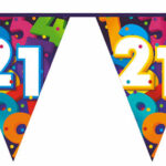 Vlaggenlijn Cijfers 10 meter - 21 jaar