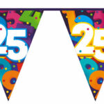 Vlaggenlijn Cijfers 10 meter - 25 jaar