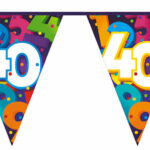 Vlaggenlijn Cijfers 10 meter - 40 jaar