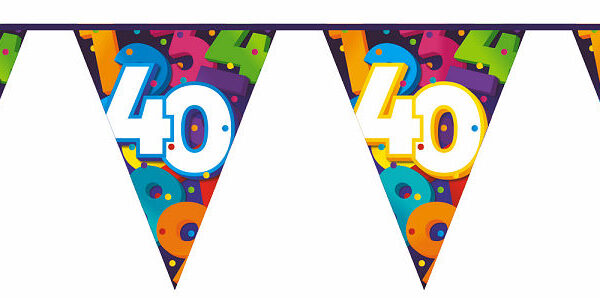 Vlaggenlijn Cijfers 10 meter - 40 jaar